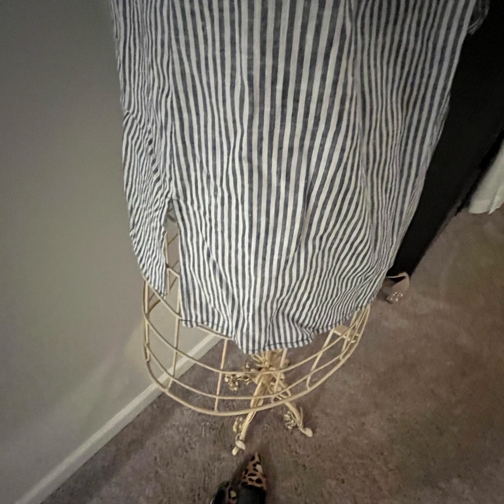 Michael Kors Striped Sleeveless Top with Gold Details - Picture 7 of 8